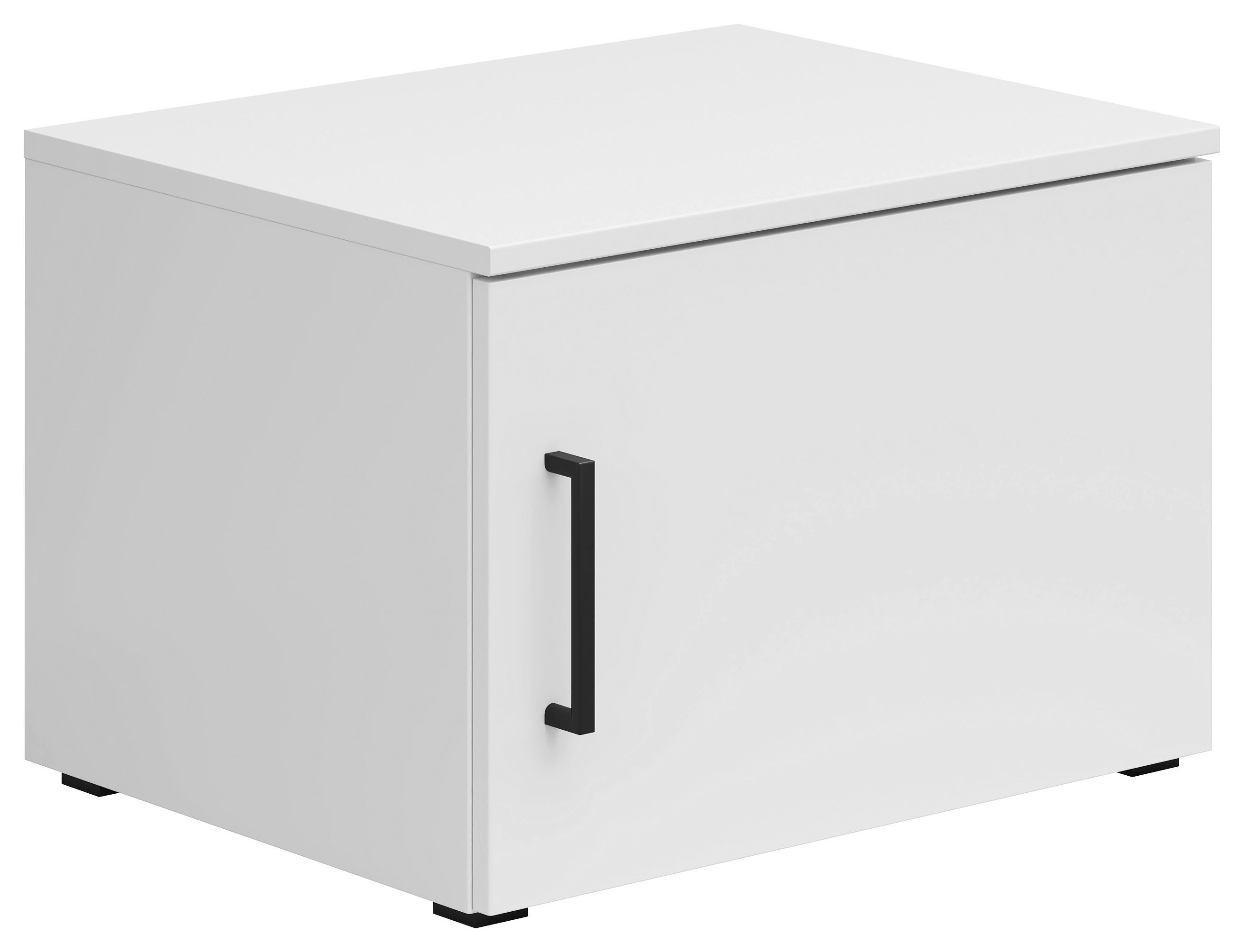 Aufsatzschrank Multistauraum Weiß - Schwarz/Weiß, MODERN, Holzwerkstoff/Kunststoff (50/35/40cm) - Mömax