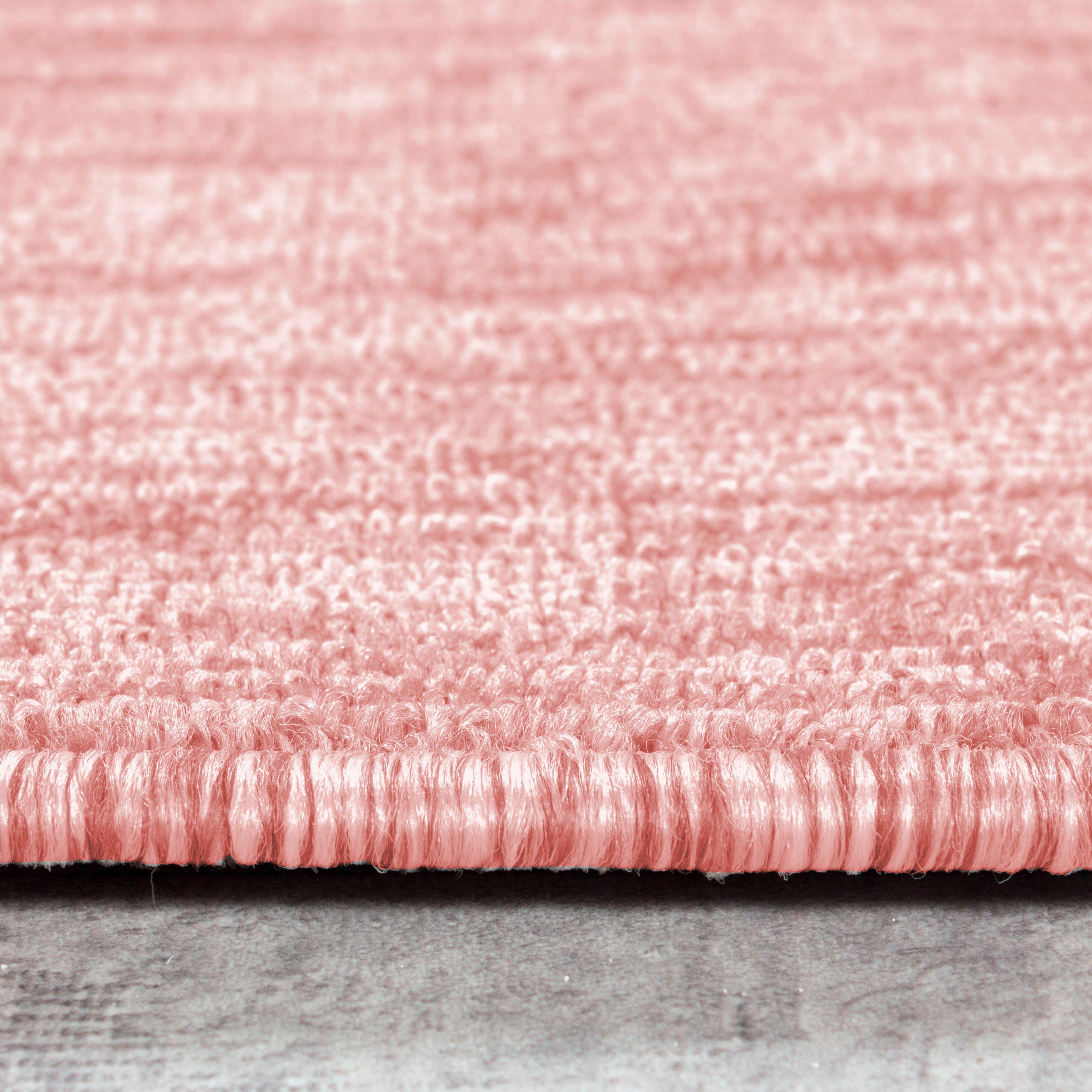 Flachwebeteppich Nizza Rosa Ø ca. 120cm - Rosa, Design, Textil (120/120cm) - Novel