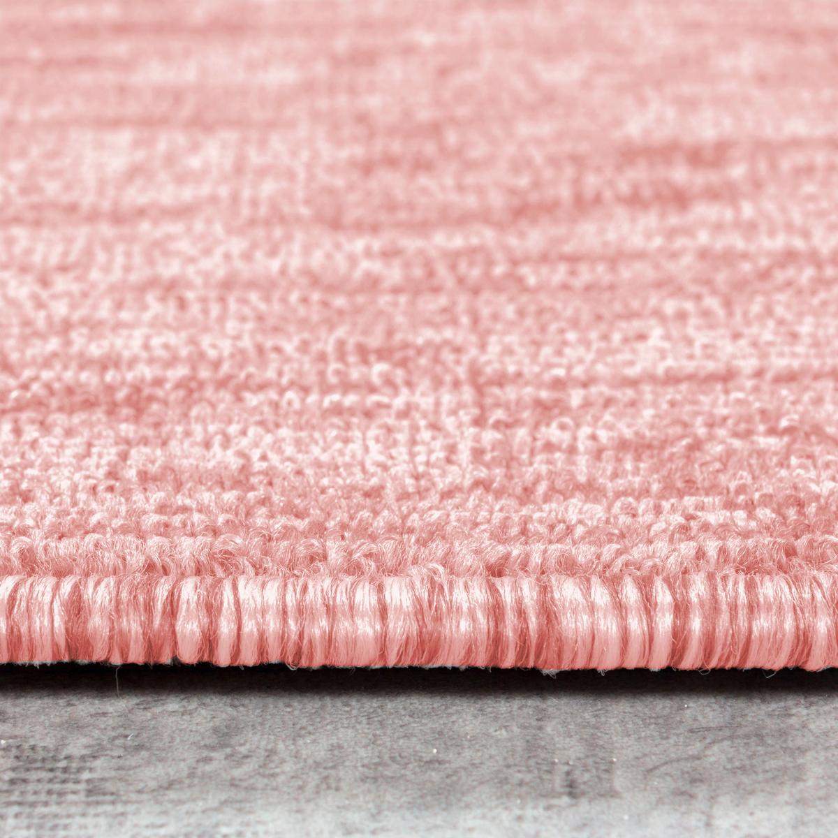 Flachwebeteppich Nizza Rosa Ø ca. 200cm - Rosa, Design, Textil (200/200cm) - Novel