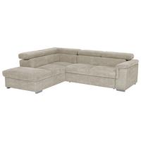 Wohnlandschaft Milla Beige ca. 217x252 cm - Platinfarben, Basics, Holz/Textil (217/252cm) - MID.YOU