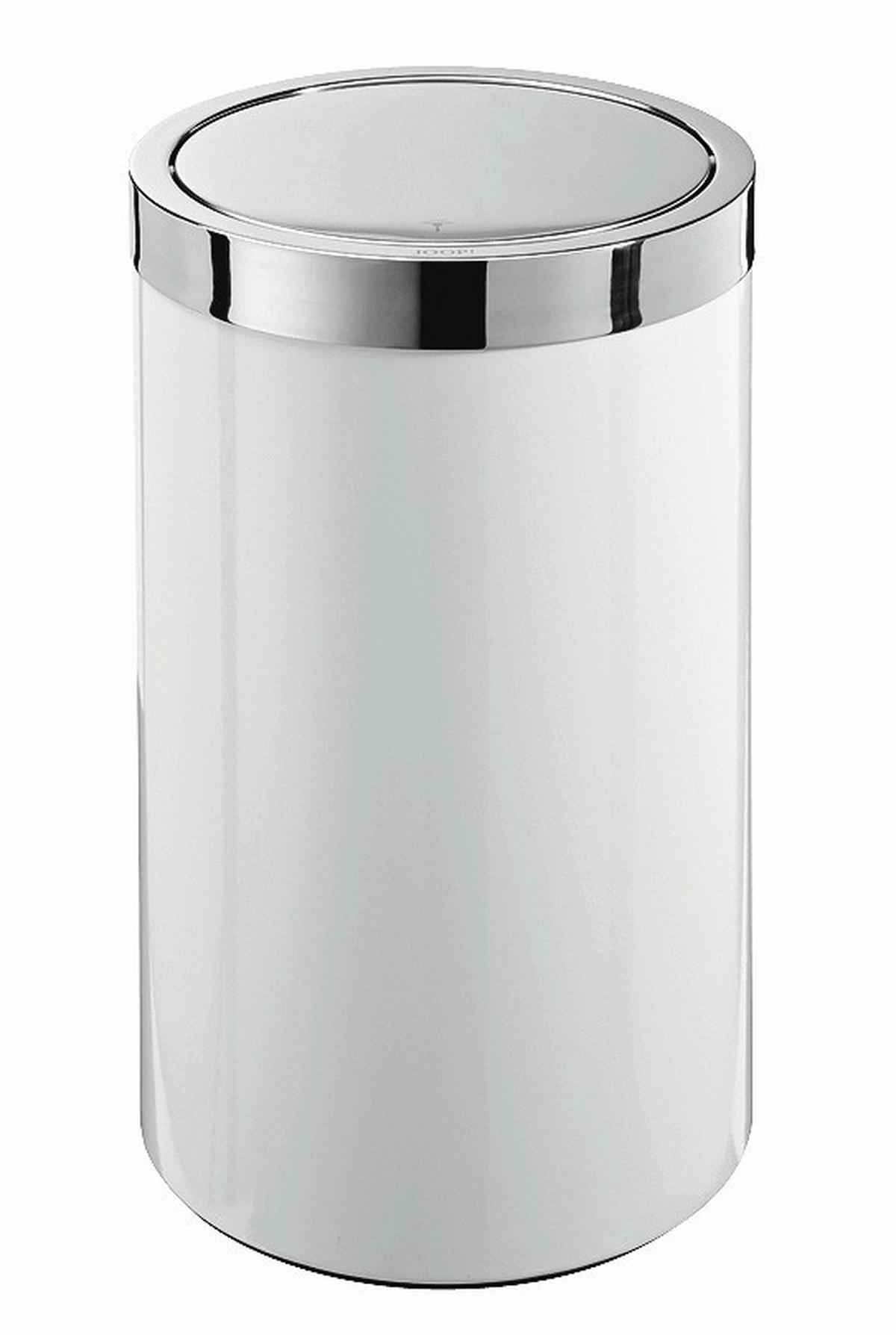 POJEMNIK NA PRANIE CHROMELINE JOOP! - biały/kolor chromowy, Basics, metal (35/58cm) - Joop!