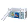 Igralna Postelja Manuel, 90x200, Modra, Tobogan - modra/bela, Natur, les (90/200cm) - MID.YOU