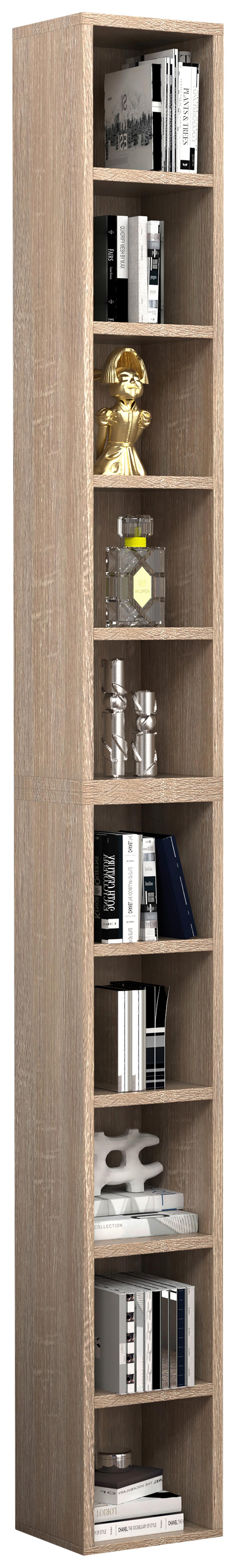 Regal Megosa S, Barva Hrasta - hrast sonoma, Design, leseni material (40/94/17cm) - MID.YOU