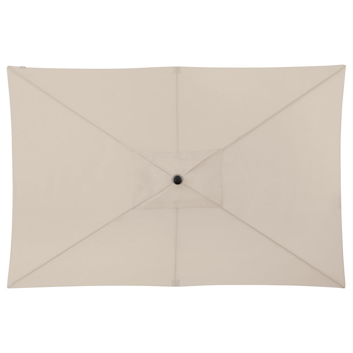 Sonnenschirm Myzone Auto Tilt Naturfarben ca. 300x200cm - Anthrazit/Naturfarben, Basics, Textil/Metall (300/200cm) - Doppler