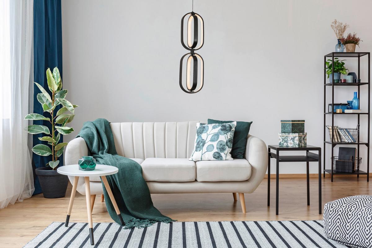 LAMPA WISZĄCA LED NIMA - czarny, Design, tworzywo sztuczne/metal (21/200cm) - Novel