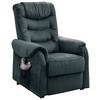 Fernsehsessel Nino Dunkelblau Velours - Schwarz/Dunkelblau, Design, Kunststoff/Textil (78/107/93cm) - Livetastic