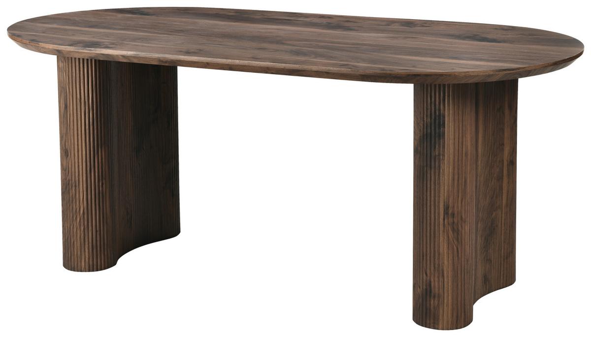 Jedilna Miza Edda, Barva Oreha, 180x90 - barva oreha, Basics, leseni material (180/90/75cm) - Livetastic