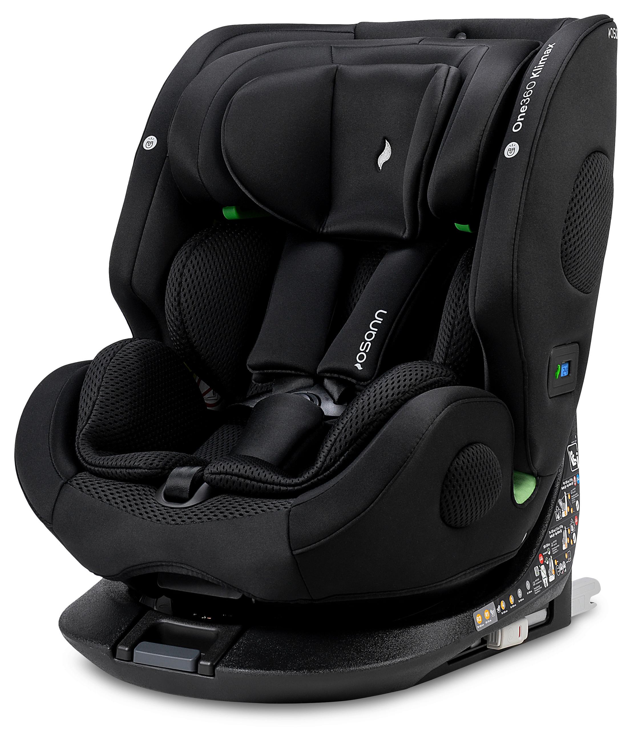 FOTELIK SAMOCHODOWY OBROTOWY ONE360 KLIMAX - czarny, Basics, tkanina (48/43/58cm) - Osann