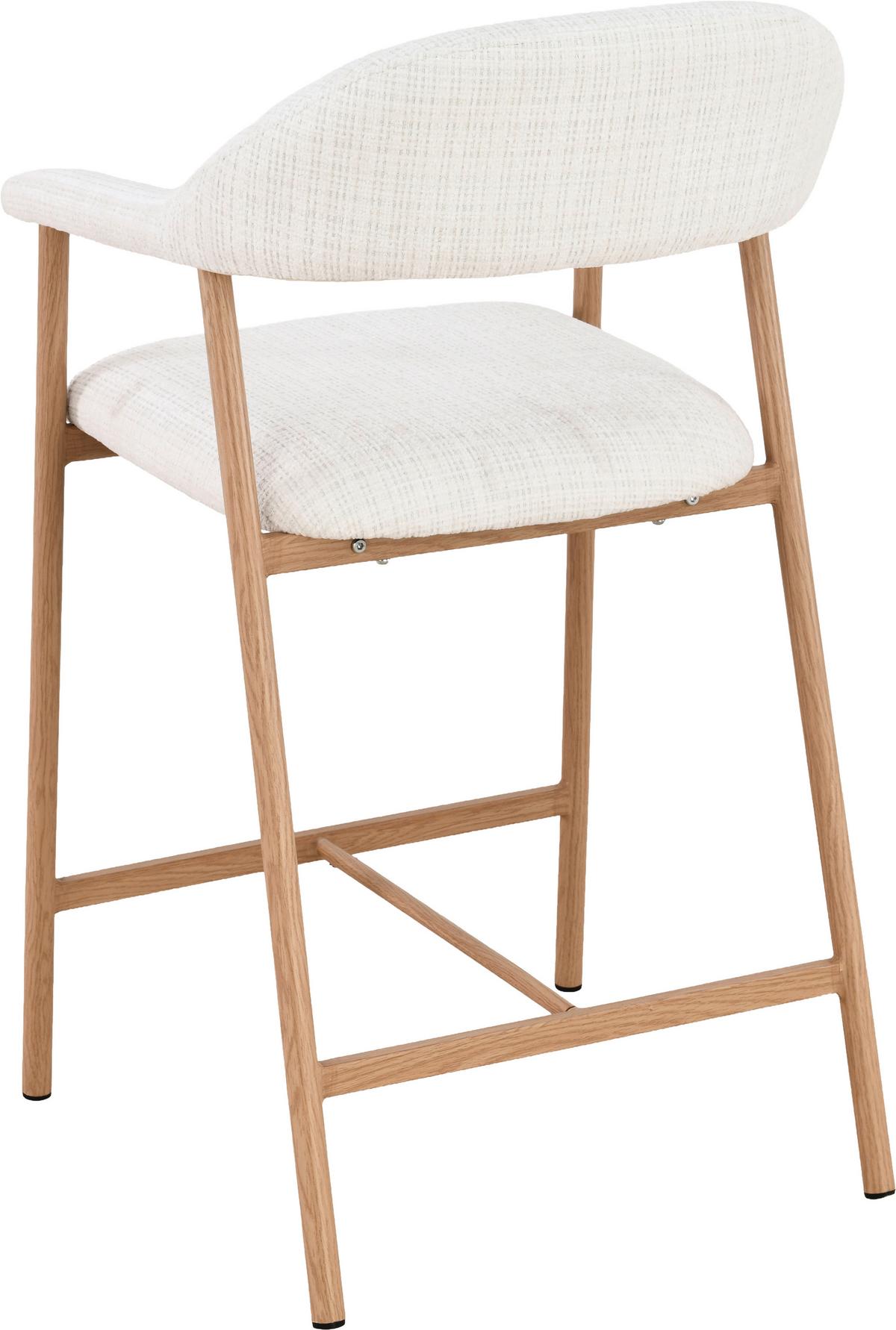 Barhocker Silke Eichefarben/Beige - Eichefarben/Beige, MODERN, Holz/Textil (56/94/54cm) - Mömax