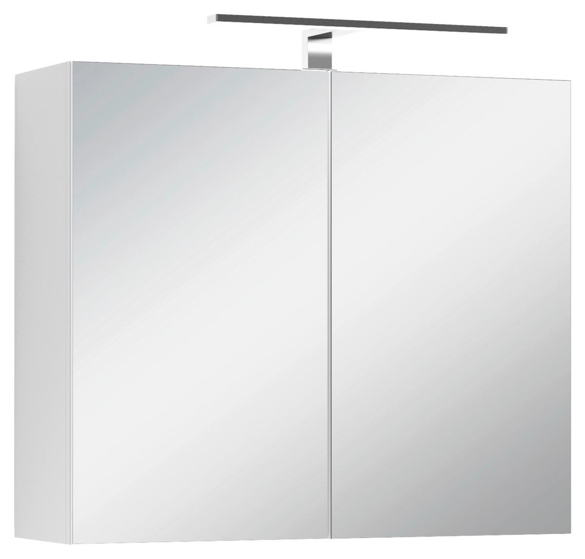 Spiegelschrank Spree, Weiß - MODERN, Glas/Holzwerkstoff (70/60/20cm) - MID.YOU