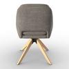 CHAISE ACCOUDOIRS ADRIEN - couleur naturelle/marron, MODERN, métal/textile (60/88/65cm) - Bessagi Home