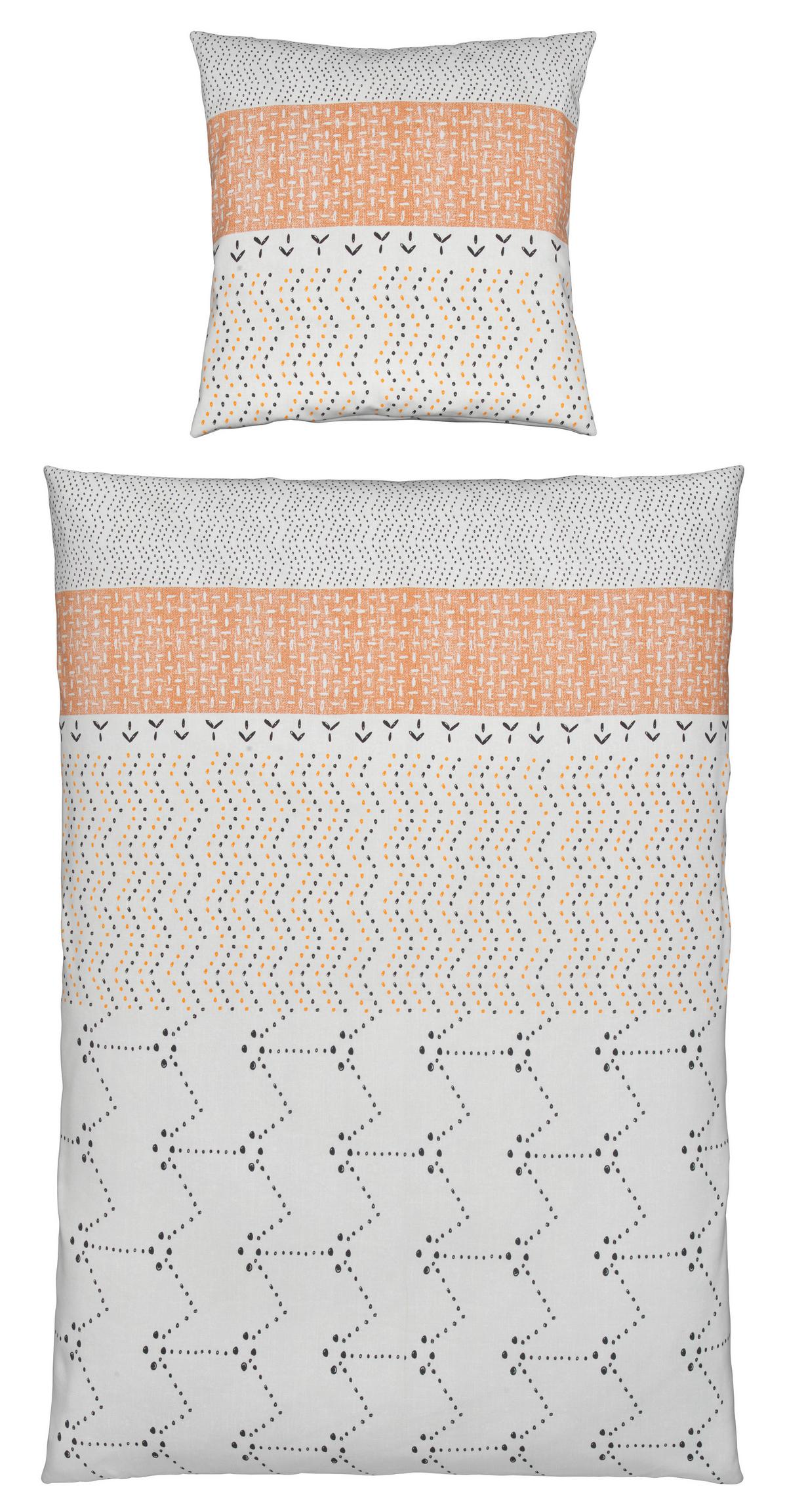Bettwäsche Samuel Hellgrau/ Beige/Cappuccini 135x200cm - Beige/Hellgrau, MODERN, Textil (135/200cm) - Modern Living