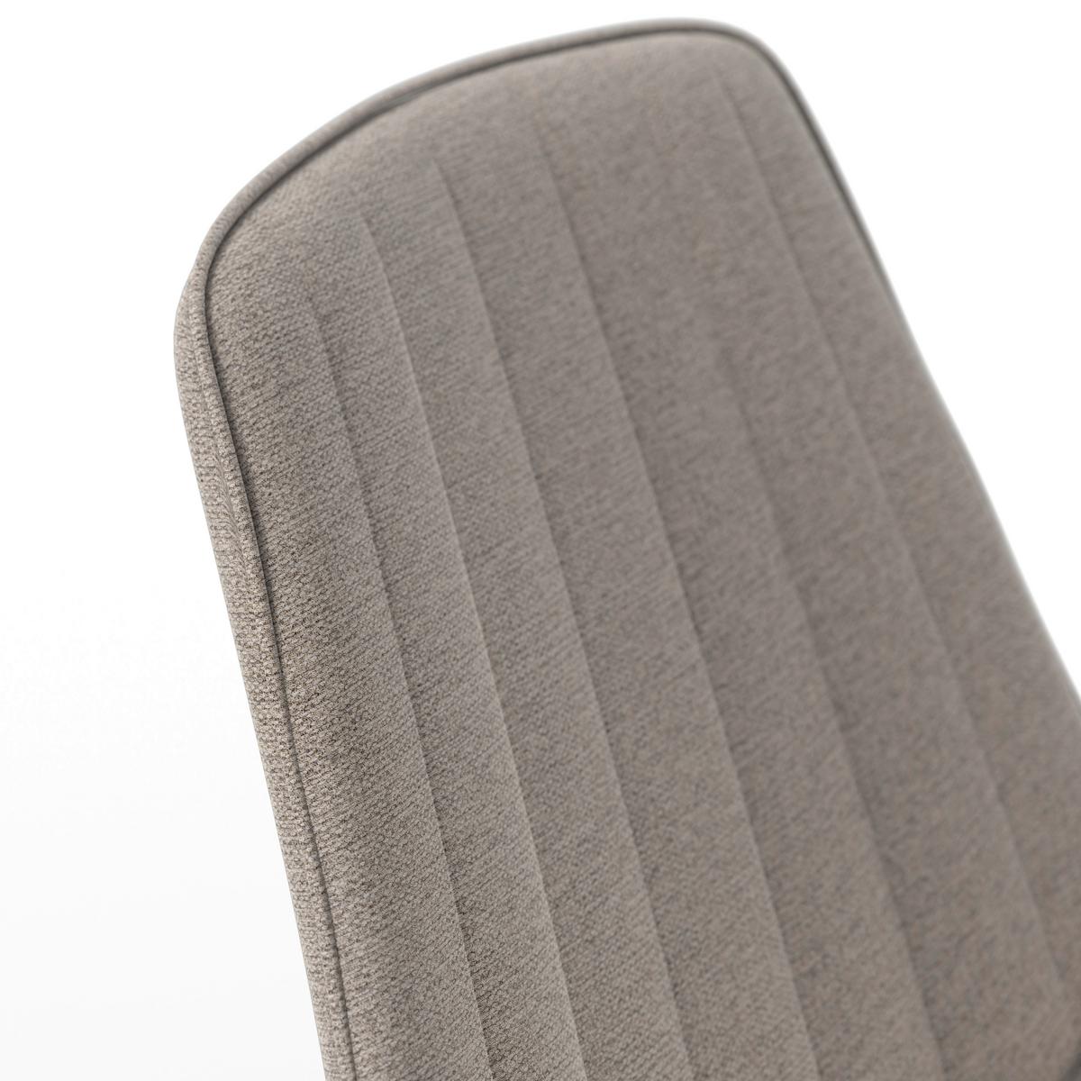 Tischgruppe Eolona Creme 5-tlg. - Eukalyptusholzfarben/Creme, MODERN, Holzwerkstoff/Textil - Bessagi Home