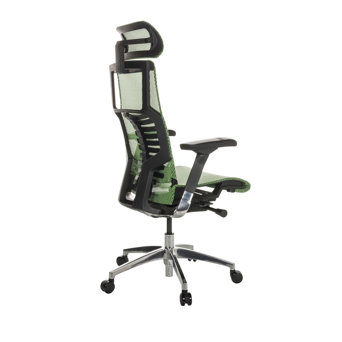 Pisarniški Stol Dynafit Ii, Zelena - srebrne barve/zelena, Basics, kovina/umetna masa (67/119-135/60cm) - MID.YOU