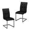 Schwingstuhl-Set "Mela", schwarz Samt - Schwarz, MODERN, Textil/Metall (44/95/60cm) - Bessagi Home