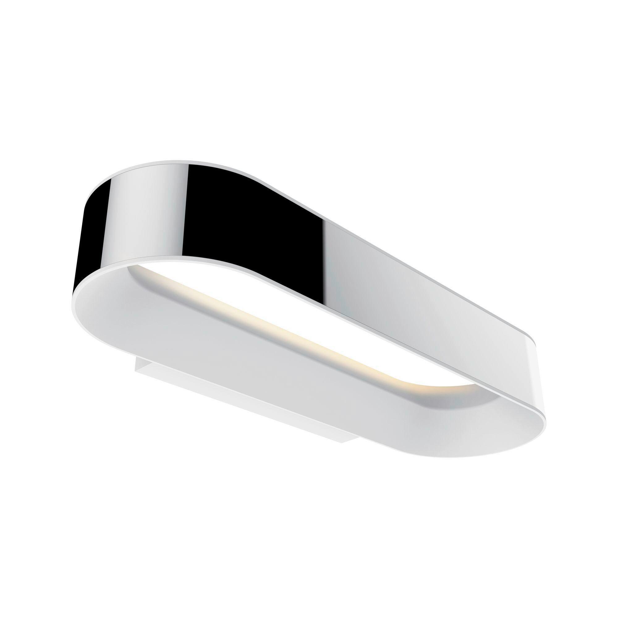 Wandleuchte Agena in Weiß/Chromfarben max. 20 W - Chromfarben/Weiß, Basics, Metall (5,0cm) - Paulmann