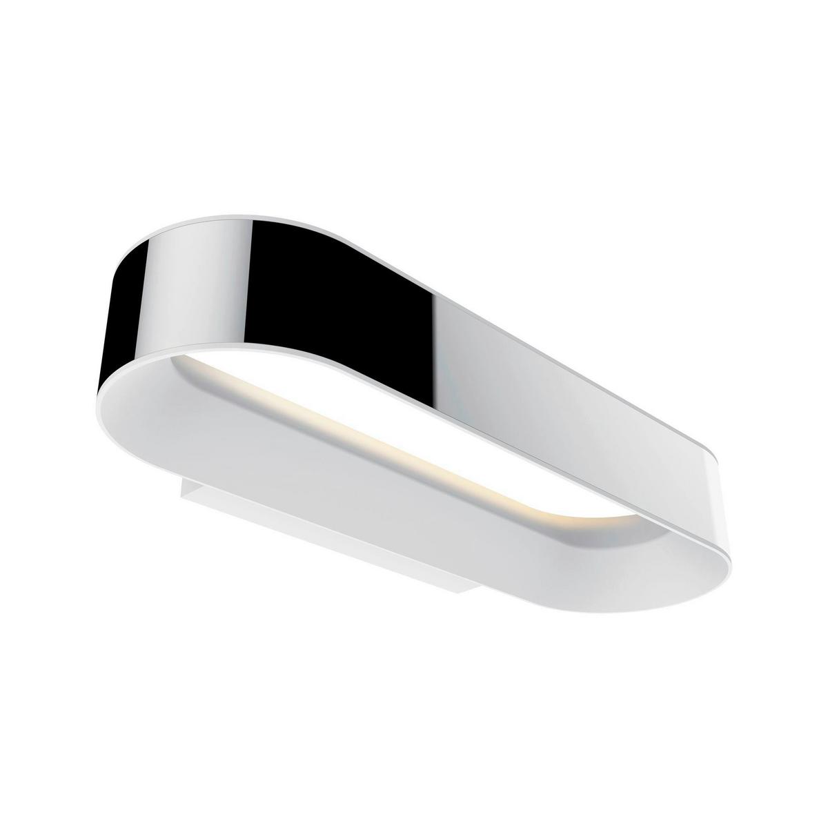 Wandleuchte Agena in Weiß/Chromfarben max. 20 W - Chromfarben/Weiß, Basics, Metall (5,0cm) - Paulmann