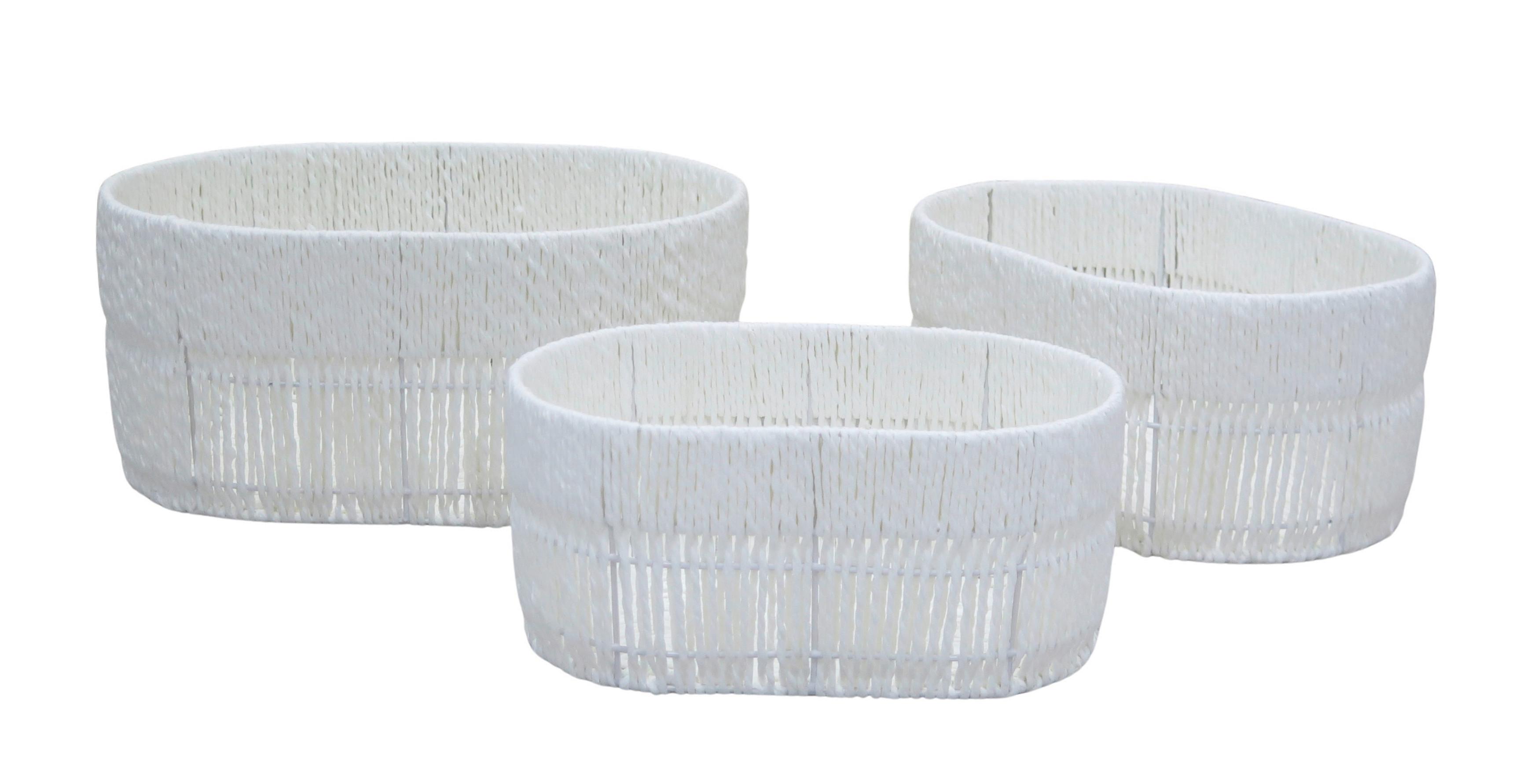 Košara Casei Oval - bijela, Konvencionalno, papir/metal - Mömax