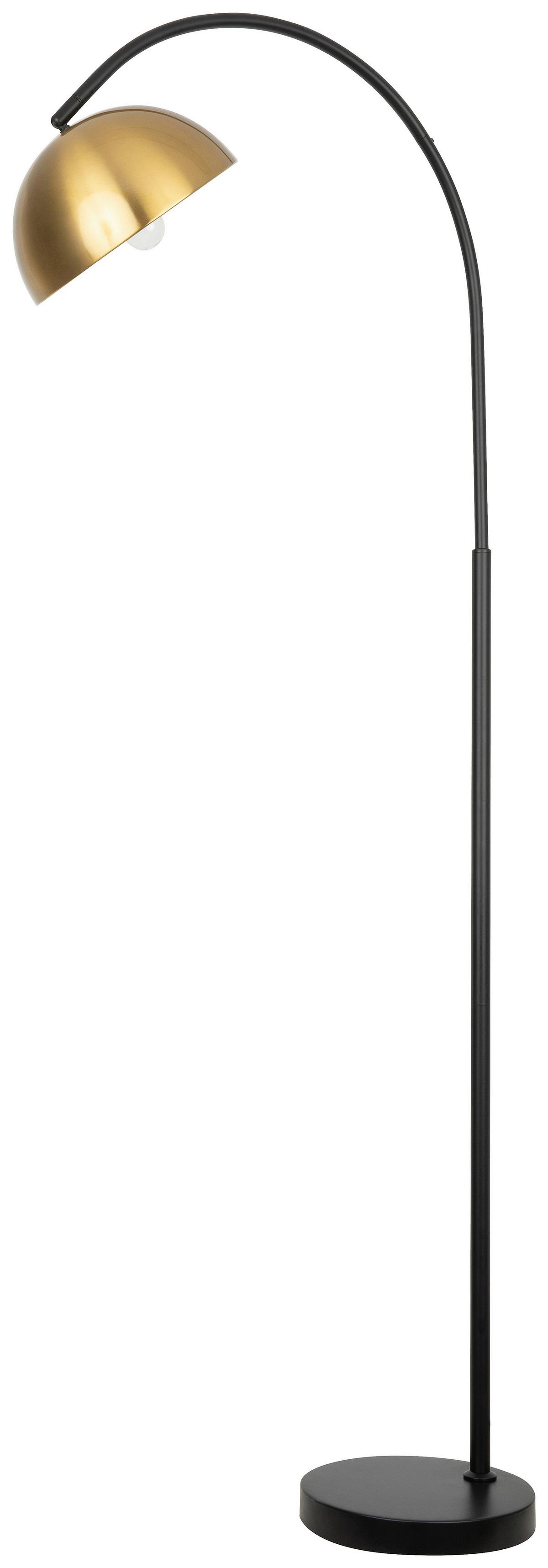 LAMPA STOJĄCA GELI - czarny/kolor złoty, Trend, metal (70/25/157cm) - Novel