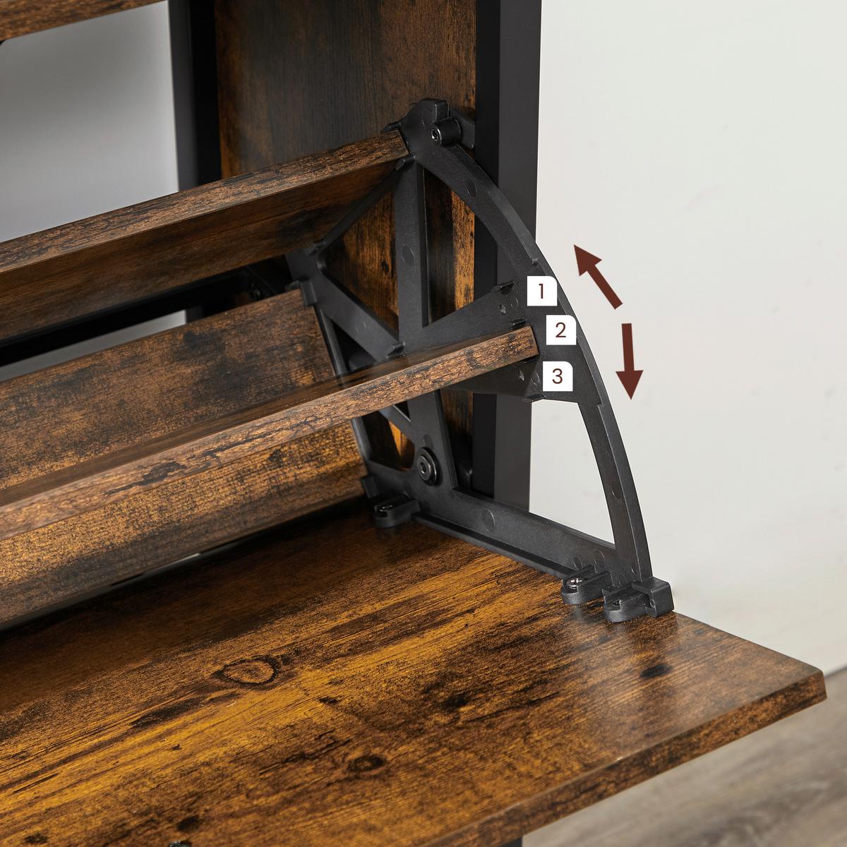 SCHUHKIPPER SHOE CABINET - Schwarz/Braun, MODERN, Holzwerkstoff/Metall (80/131/30cm) - MID.YOU