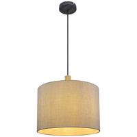 Svjetiljka Viseća 15378h Roger - siva/crna, Natur, drvo/metal (40/120cm) - Globo