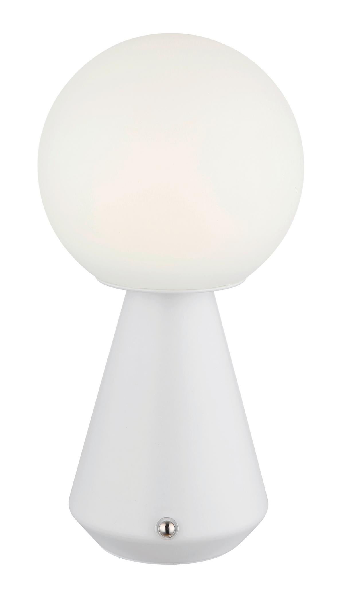 AKKU-TISCHLEUCHTE 21029W SORA - Weiss, Design, Kunststoff/Metall (12/23,5cm) - Globo