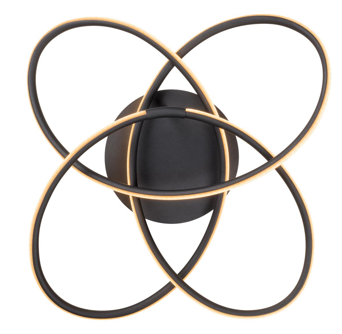 LED-DECKENLEUCHTE 67201S-30  PANDA - Weiss/Opal, Design, Kunststoff/Metall (60/12,7cm) - Globo