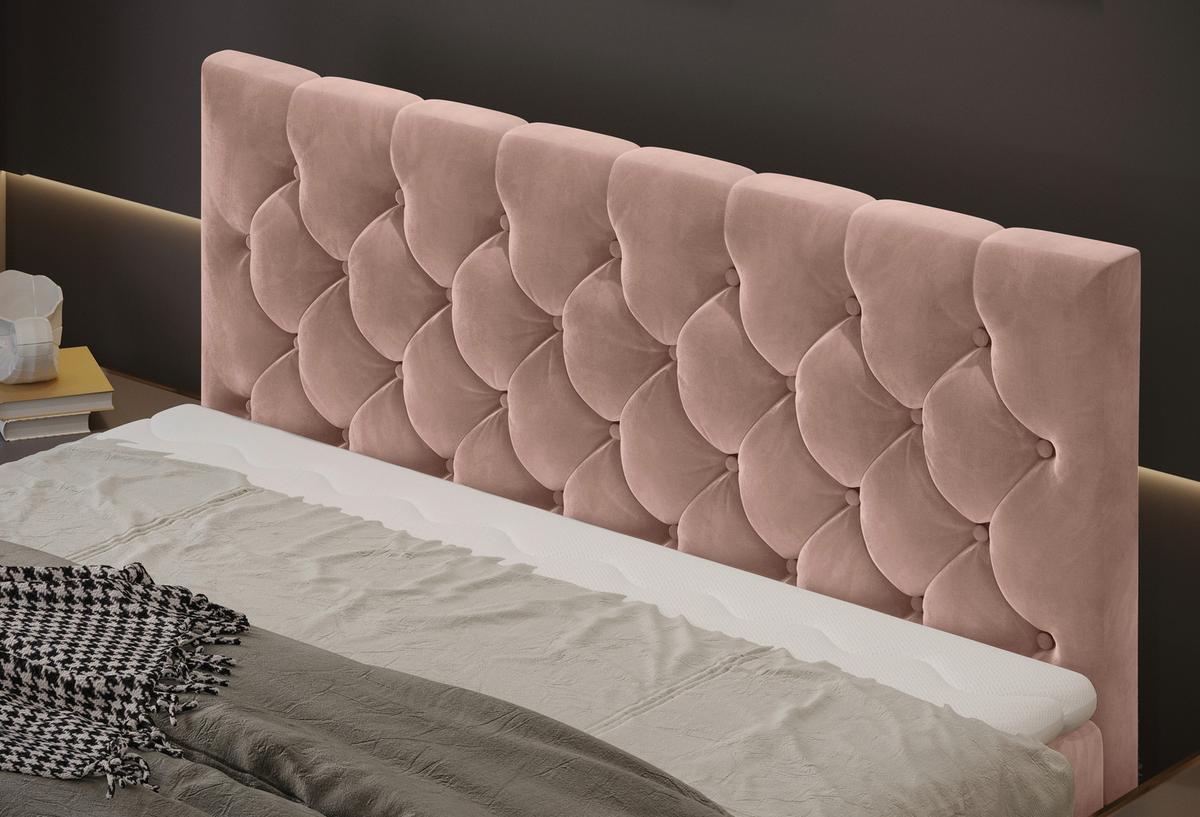 PAT BOXSPRING ELIO - bej/roz antic, Romantik / Landhaus, textil (180/200cm) - James Wood