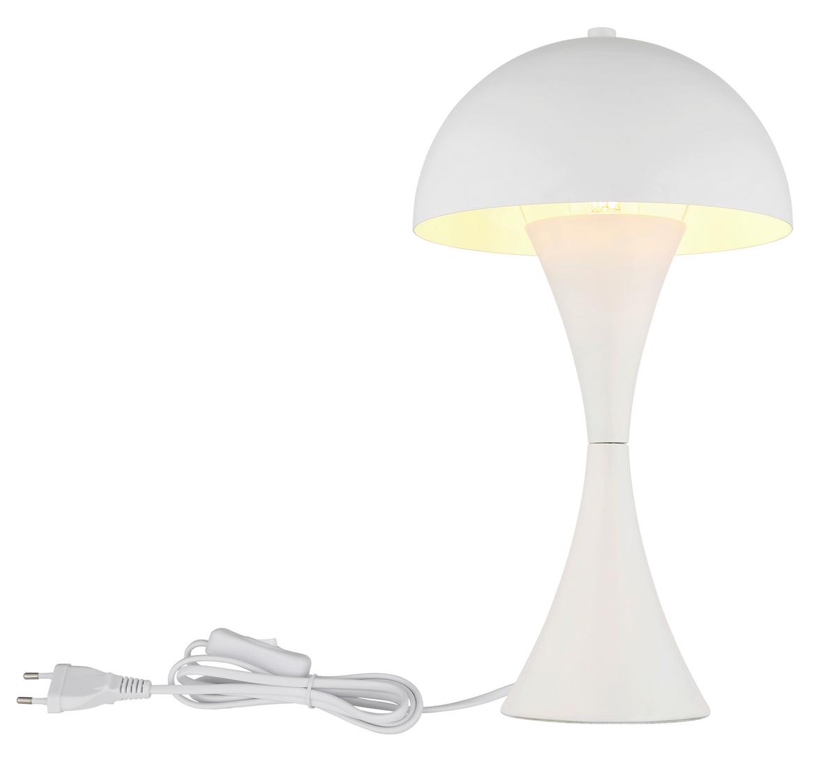 TISCHLEUCHTE 21028W - Weiss, Design, Kunststoff/Metall (20/36,1cm) - Globo
