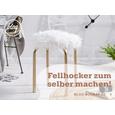 Stapelhocker Weiß - Weiß, Textil/Metall (46/45cm) - Mömax modern living