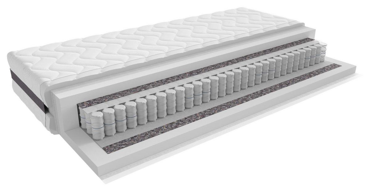 Ležišče Premium Lux Seven Plus, 90x180 Cm - bela, Moderno (90/180cm) - Premium Living