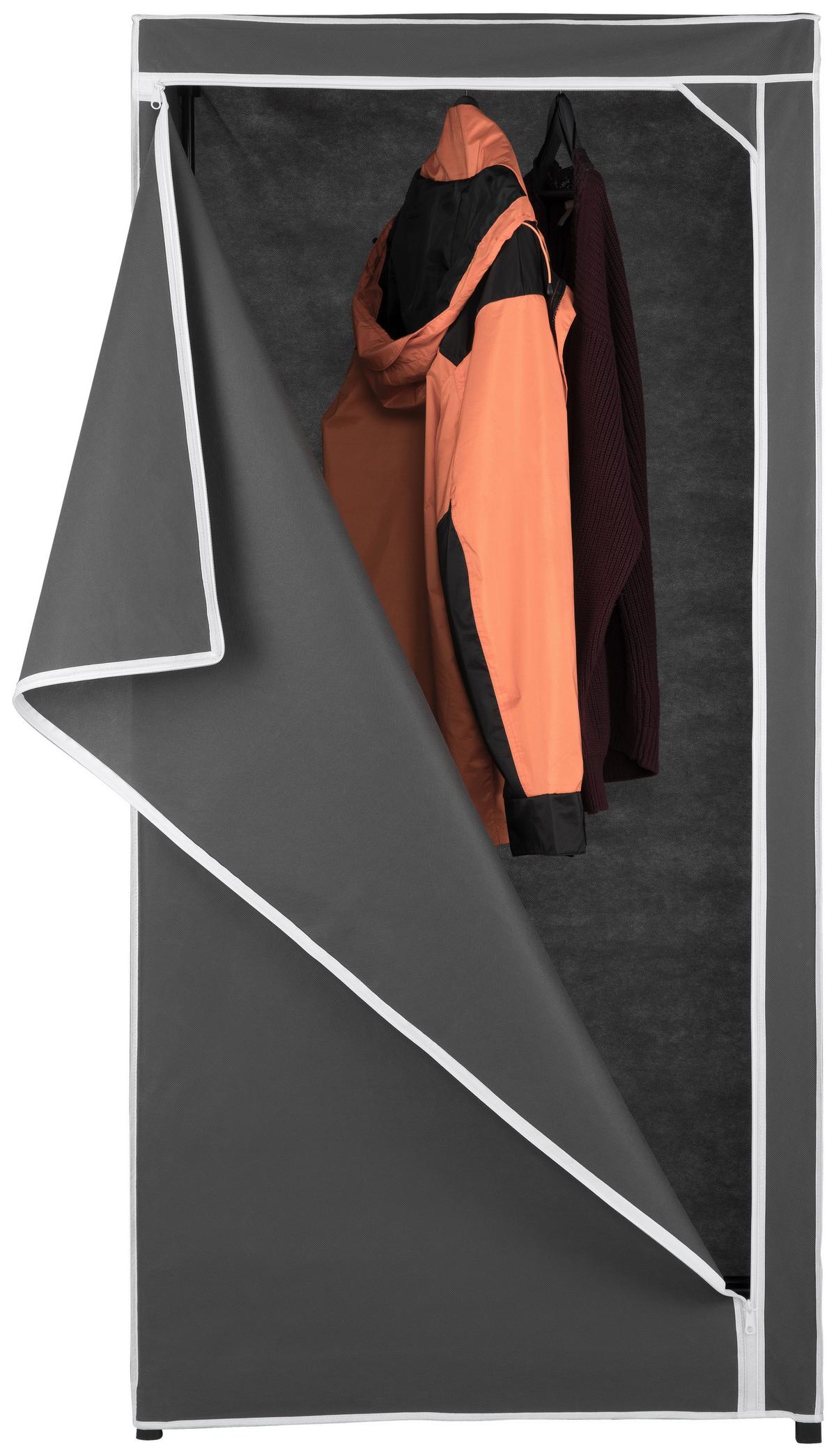SZAFA MATERIAŁOWA PROMO - szary, Basics, tworzywo sztuczne/metal (75/160/50cm) - Carryhome