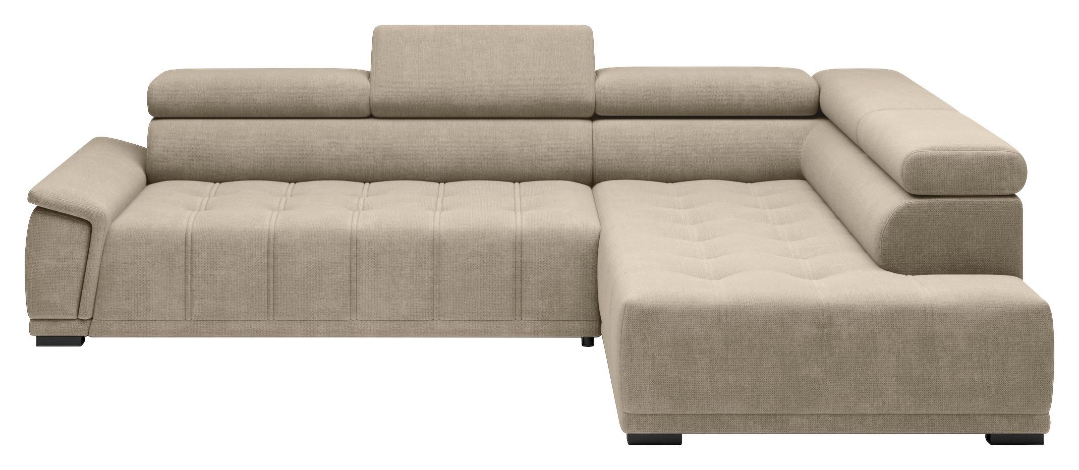 Kutna Garnitura Gremio - bež/crna, Moderno, tekstil/plastika (283/206cm) - Modern Living