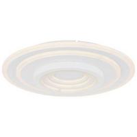 LED-DECKENLEUCHTE 48534-50 BAFUR - Weiss, Design, Kunststoff/Metall (49,5/7cm) - Globo