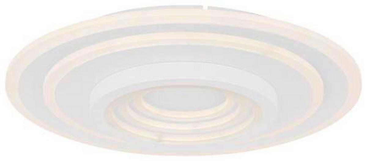 LED-DECKENLEUCHTE 48534-50 BAFUR - Weiss, Design, Kunststoff/Metall (49,5/7cm) - Globo