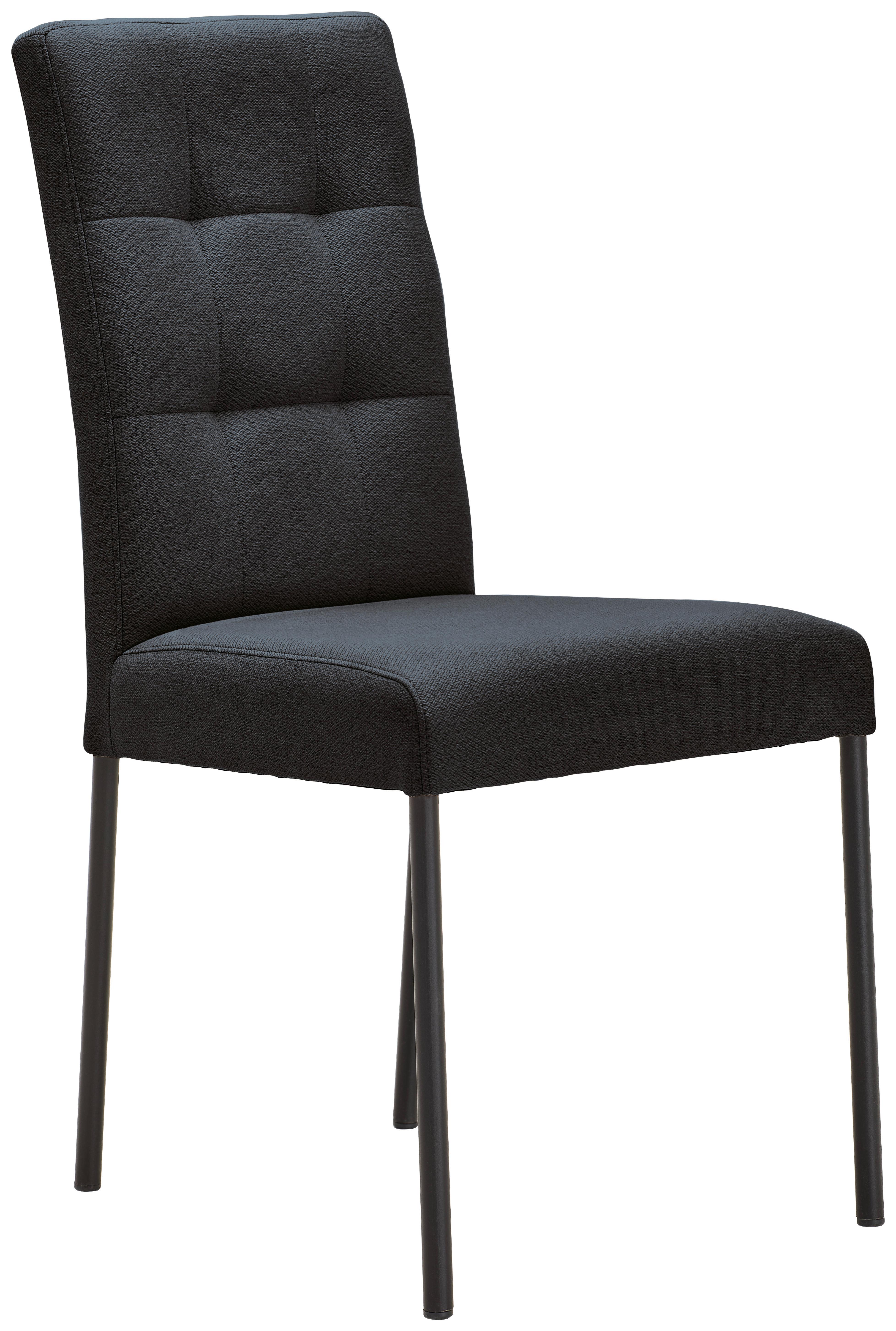 KRZESŁO NANDIA - czarny/szary, Design, metal/tkanina (46/91/61cm) - home24