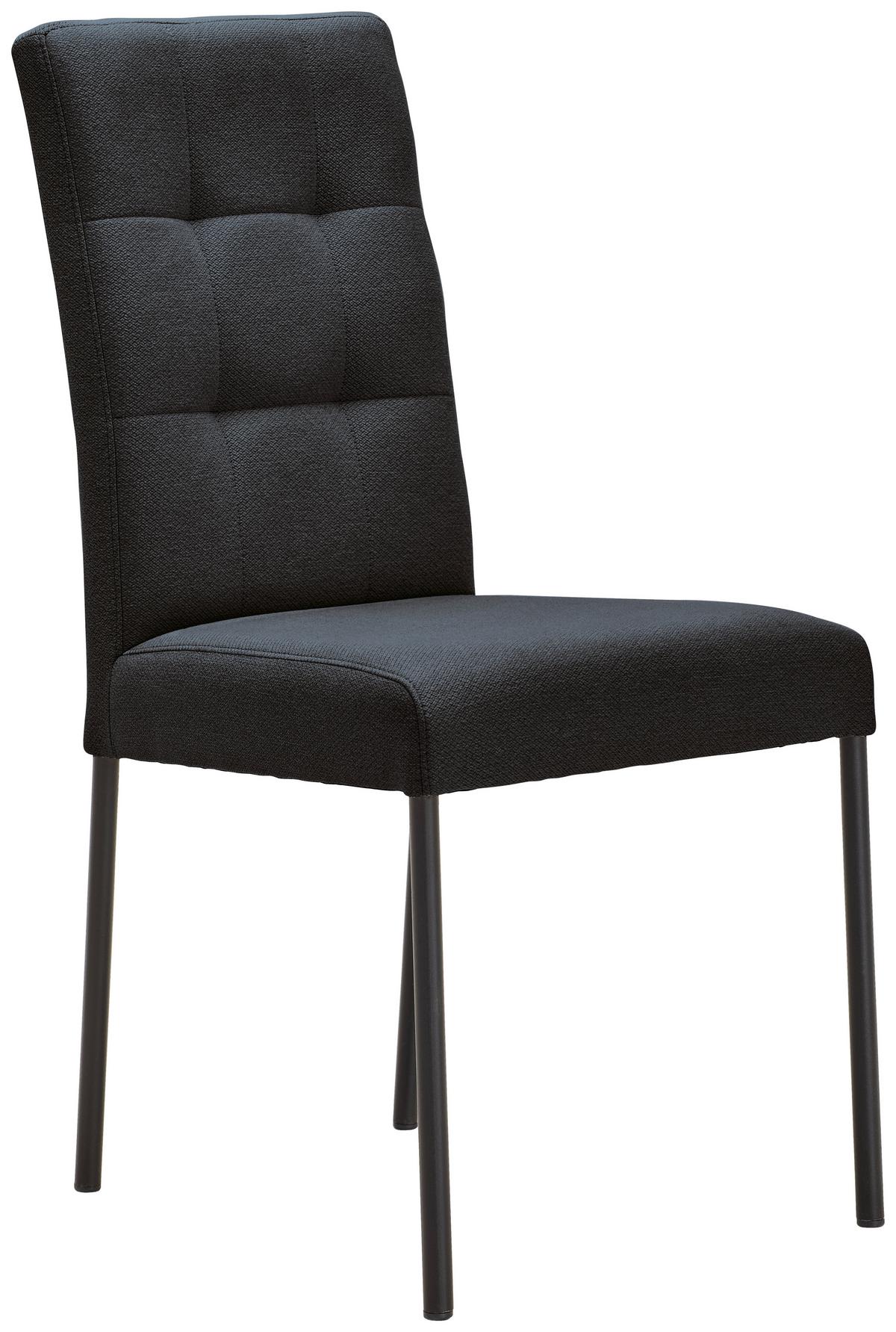 KRZESŁO NANDIA - czarny/szary, Design, metal/tkanina (46/91/61cm) - home24