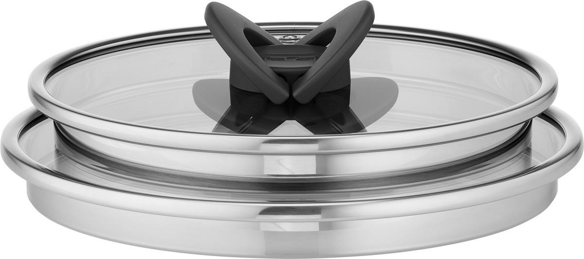 Kochtopfset Tefal-Intuition Edelstahlfarben, 7-tlg. - Edelstahlfarben, KONVENTIONELL, Metall (30/18,5/54cm) - Tefal