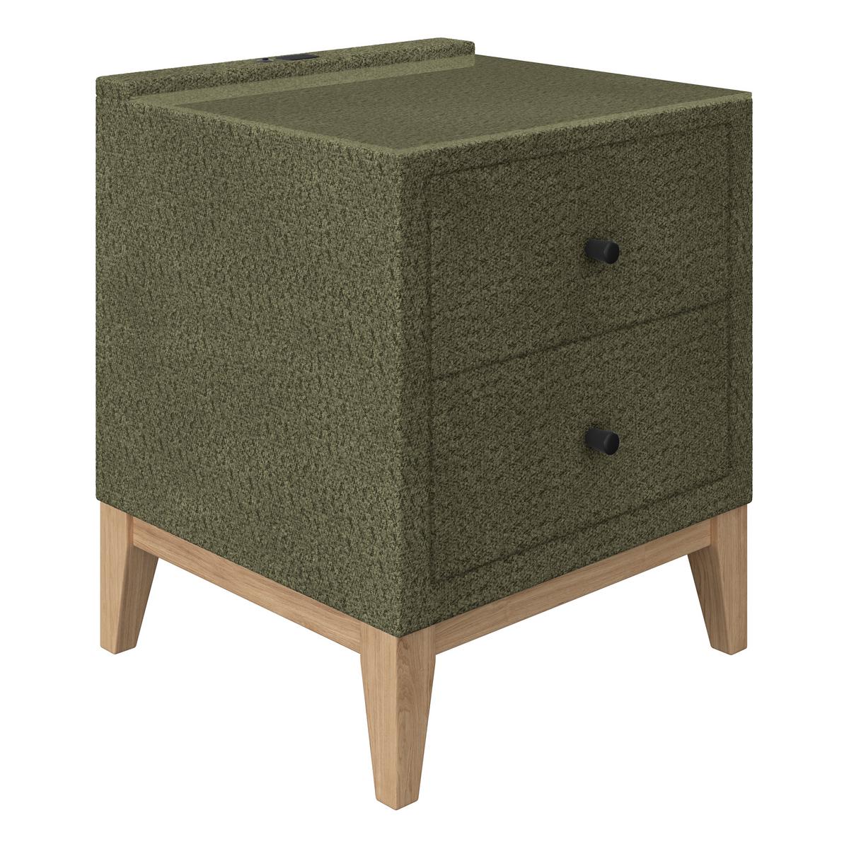 NOPTIERĂ SMILE - verde, Konventionell, sticlă/lemn (49/58,5/46cm) - Premium Living