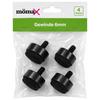 VILTGLIJDERS GERT - 4DELIGER SET - Zwart, Basics, Kunststof (1.9/2.2/1.9cm) - Mömax