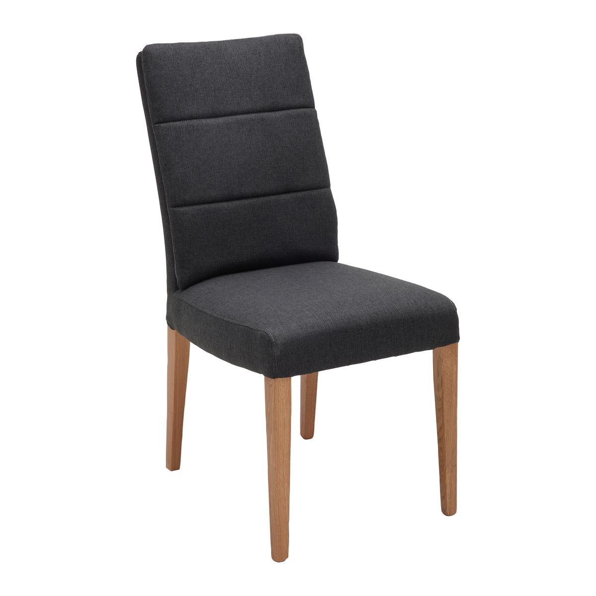 Stuhl Linda Eiche/Anthrazit - Anthrazit, MODERN, Holz/Textil (48/97/66cm) - Mömax