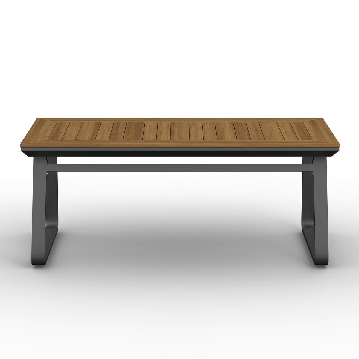 Dining-Loungeset Emma Dunkelg Outdoorstoff/Metall/Polywood - Dunkelgrau/Naturfarben, MODERN, Kunststoff/Textil - Bessagi Garden