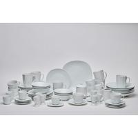 SERWIS OBIADOWO-ŚNIADANIOWY ASCONA - biały, Basics, ceramika - Novel