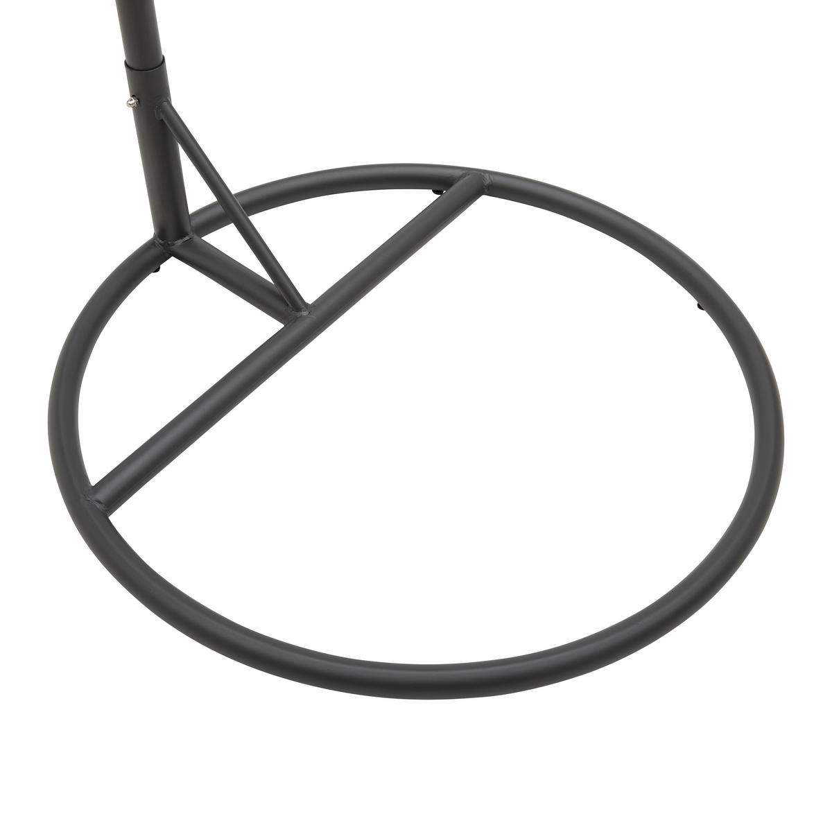 Hängesessel "Sandro", inkl. Kissen, Outdoorstoff - Dunkelgrau/Grau, Modern, Kunststoff/Textil (105/196/72cm) - Bessagi Garden