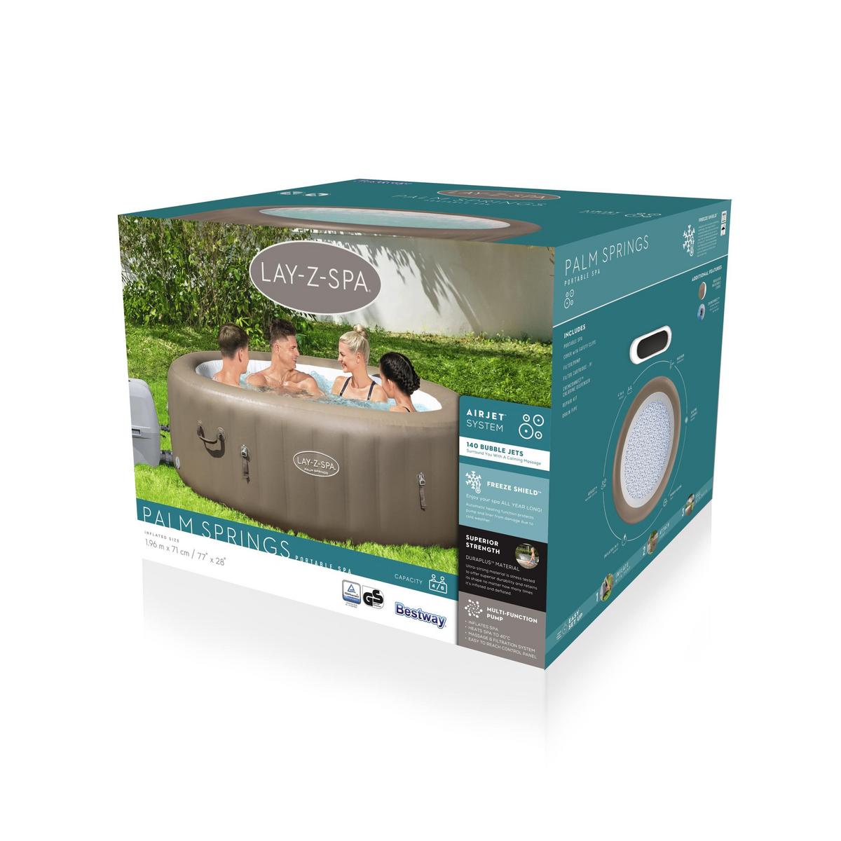 Whirlpool Adela Ø ca. 196cm - Hellbraun, MODERN, Kunststoff (196/71cm) - Bestway