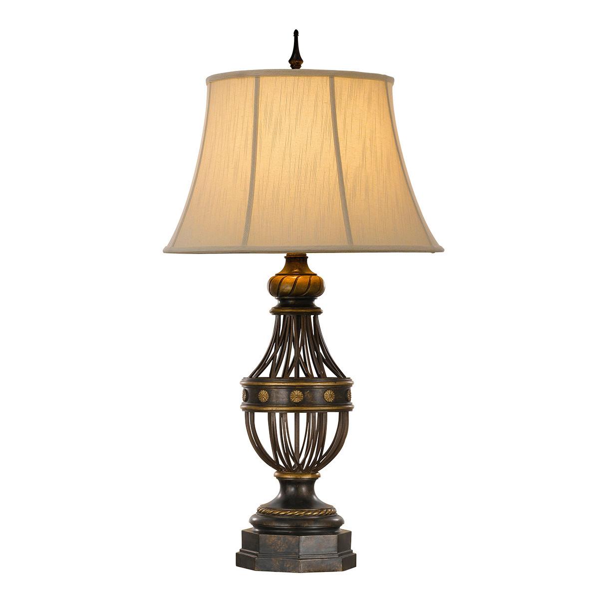 Stolna Svjetiljka Fe-Augustine-Tl - smeđa, Konvencionalno, tekstil/metal (50.8/89.5cm) - Elstead Lighting
