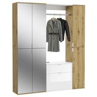 Serija Predsoblja Projekt X - bijela visoki sjaj, Konvencionalno, staklo/drvni materijal (152/193/34cm) - Modern Living