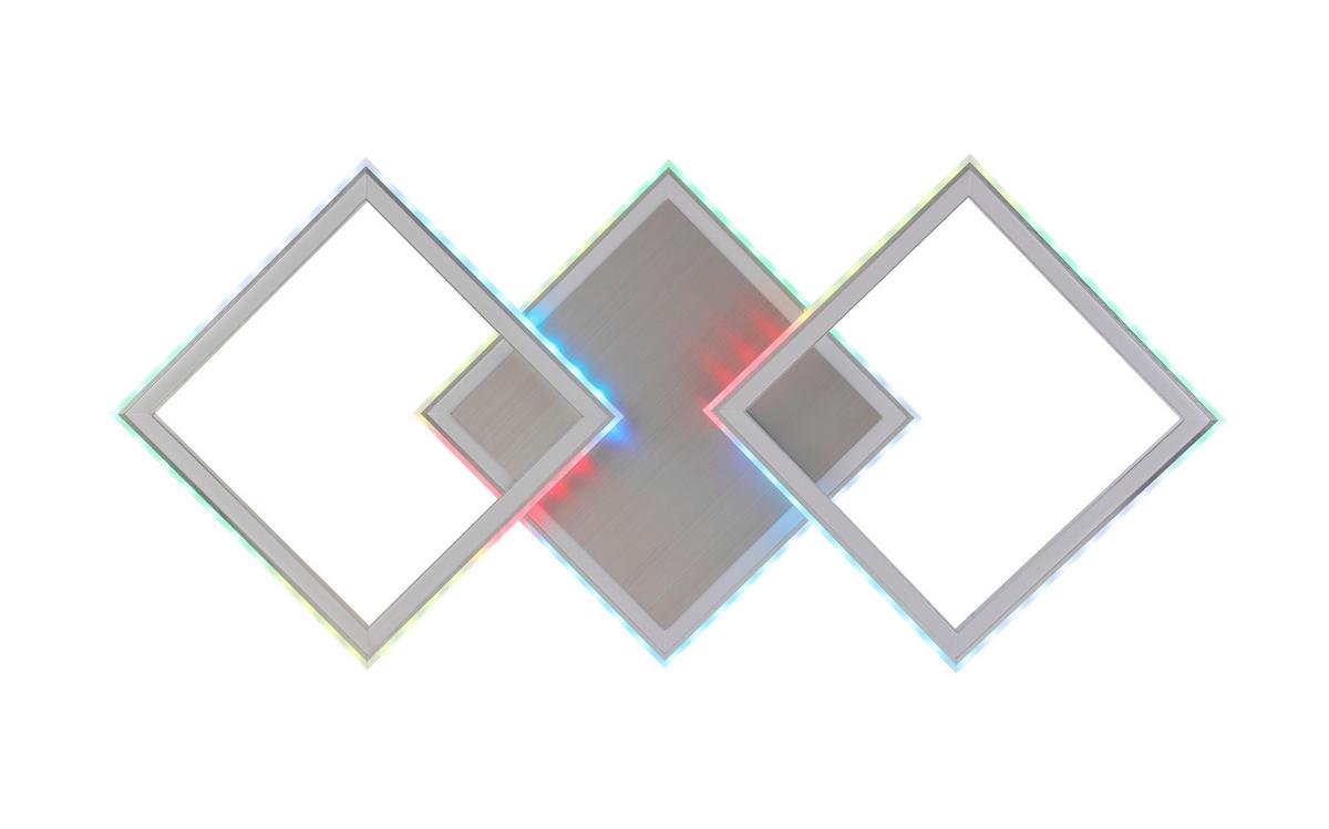 Led Mennyezeti Lámpa Qinton - alumíniumszínű, Romantik / Landhaus, műanyag/fém (95/44/7,3cm) - Premium Living