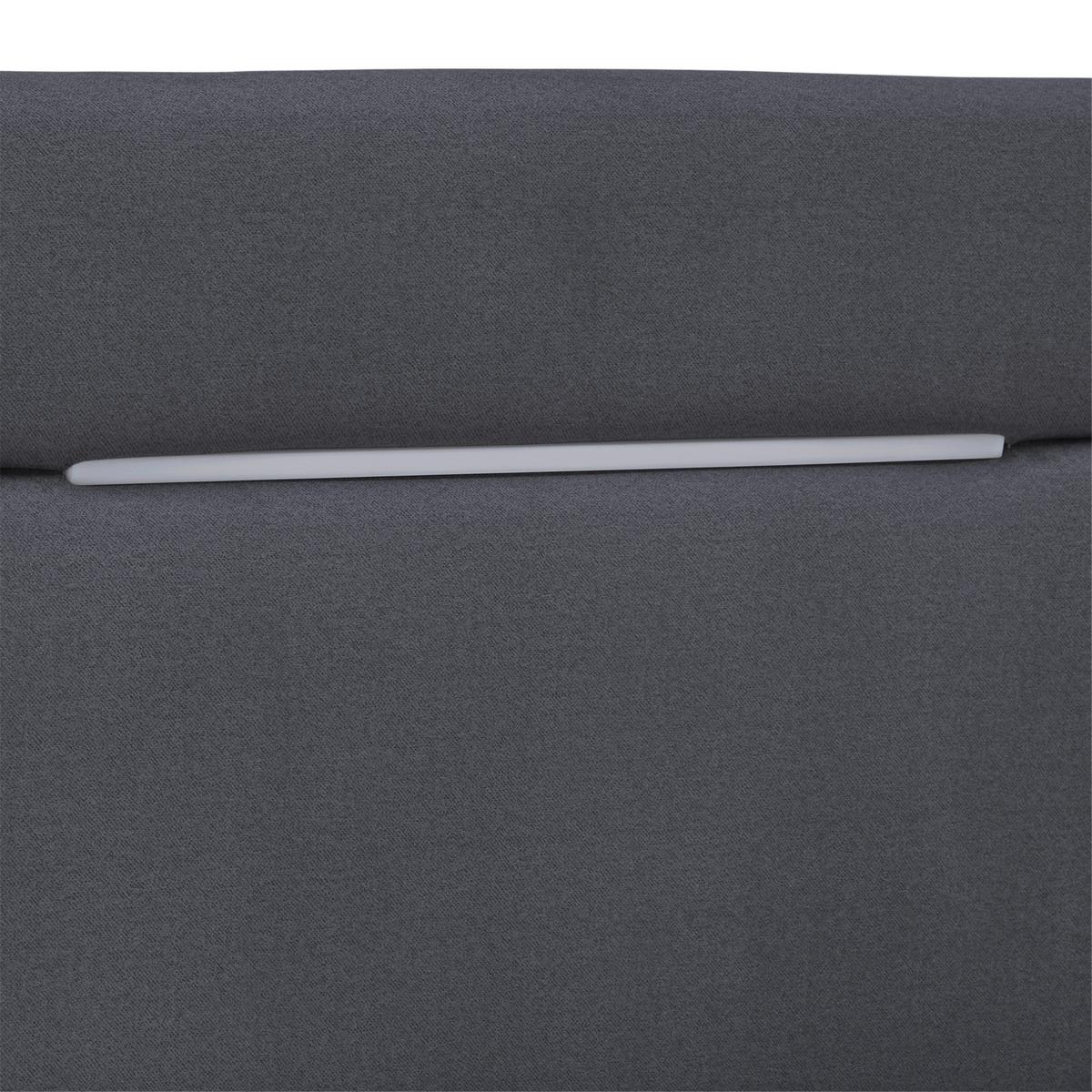 Boxspring Krevet Tommy - boje grafita/tamno siva, Moderno, drvni materijal/tekstil (120/200cm) - Modern Living