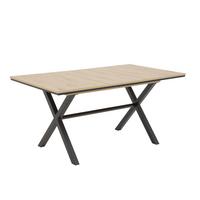 Esstisch Karina Eiche Artisan - Anthrazit/Eiche Artisan, MODERN, Holzwerkstoff/Metall (160-200/90/76cm) - MID.YOU